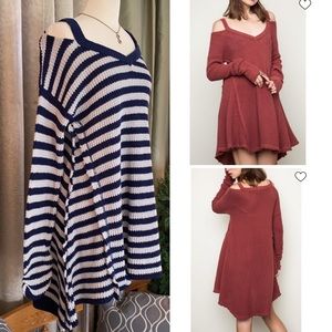 Hayden Los Angeles Cold Shoulder High Low Sweater